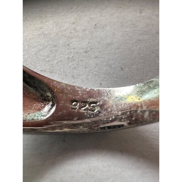 Estate Sterling Silver 925 Men's Ring Size 8 Black Onyx Square Gemstone 6.3g - Picture 5 of 8